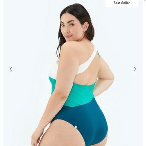 NWT Summersalt One-Piece (Blue/Green/White) - The Sidestroke